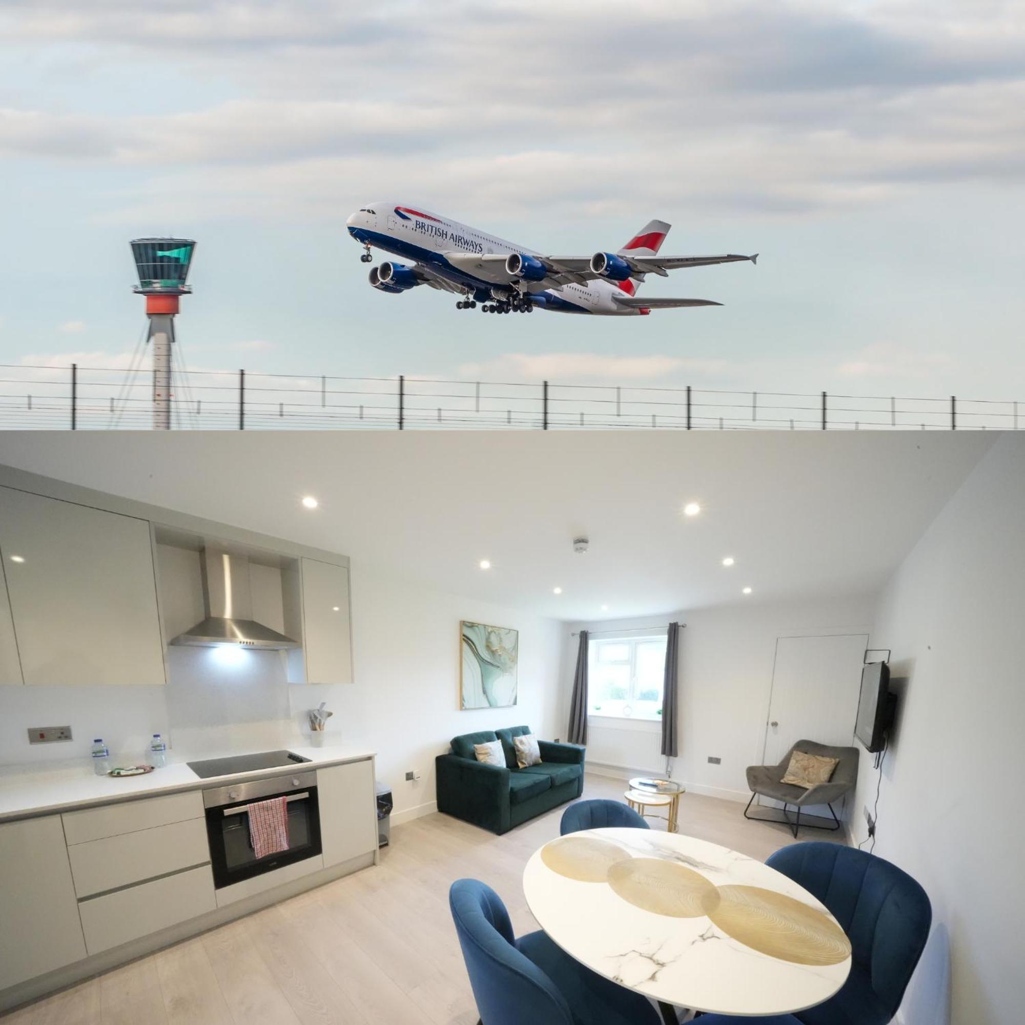 10 Min Drive To Airport - Free Parking - 15 Min Bus Ride - Ev Charge Available Apartment Stanwell Exterior photo